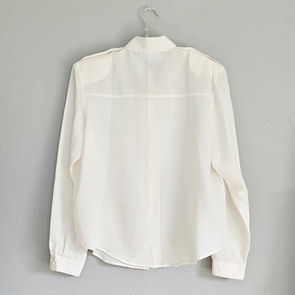 VINTAGE Claudia Richard Blouse in White - Picture 2 of 8